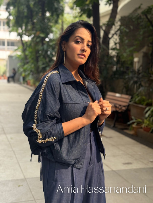 Anita Hassanandani Reddy in the Urban Drip Cord Set by Noa - Made with love