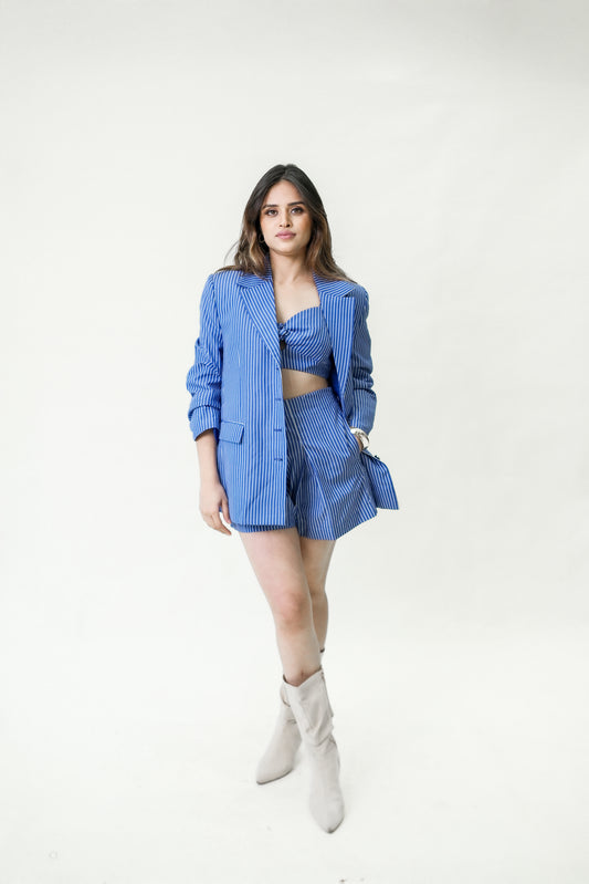 Azure Stripe Set