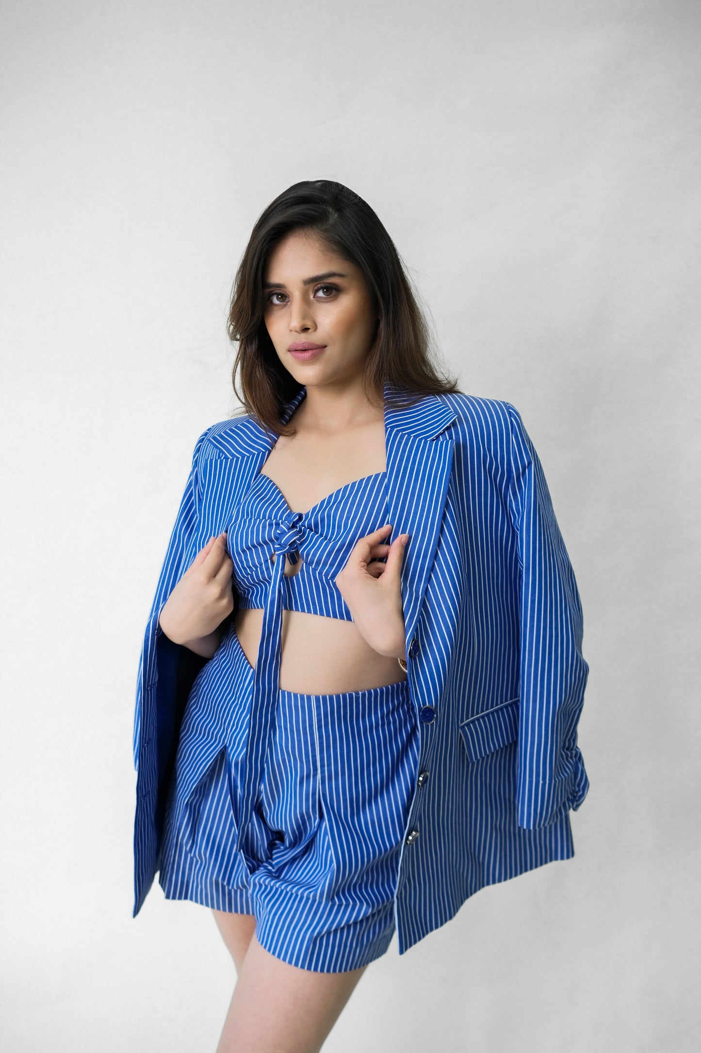 Azure Stripe Set