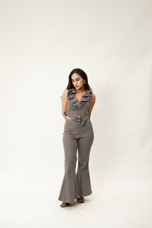 Grey Ruffle Set