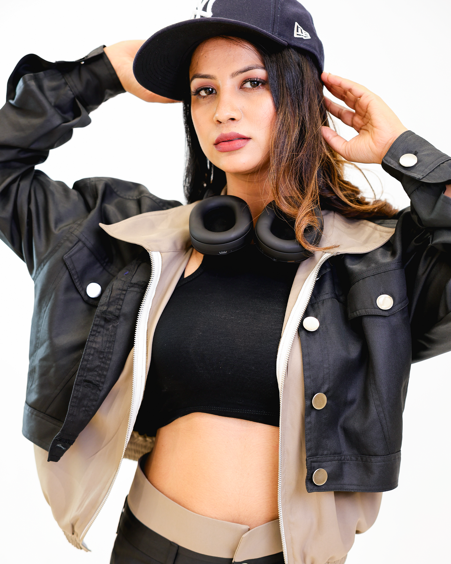 Double Impact bomber jacket close up by Noa- Made with love