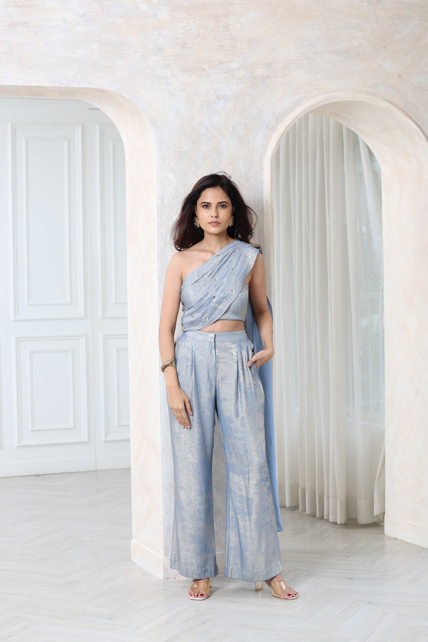 Icy Blue Drape Set