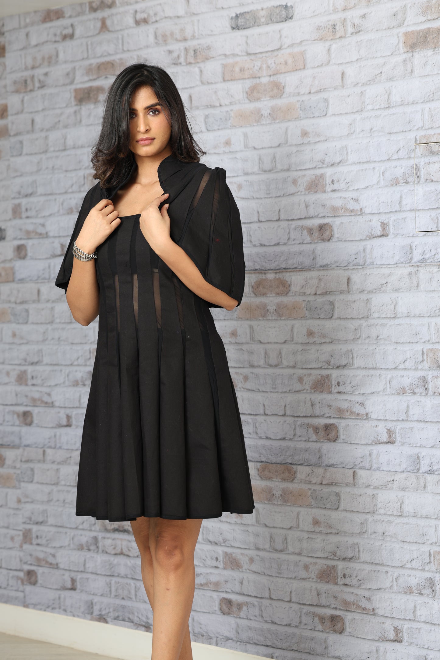 Denim Cape Dress