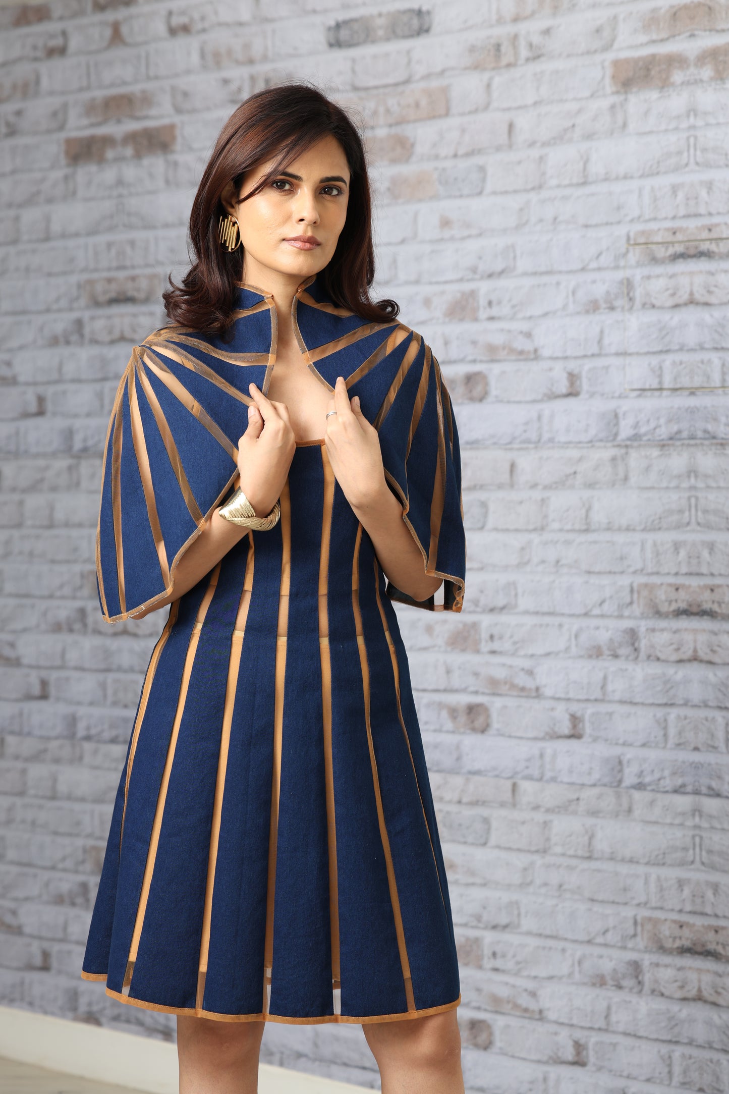 Denim Cape Dress