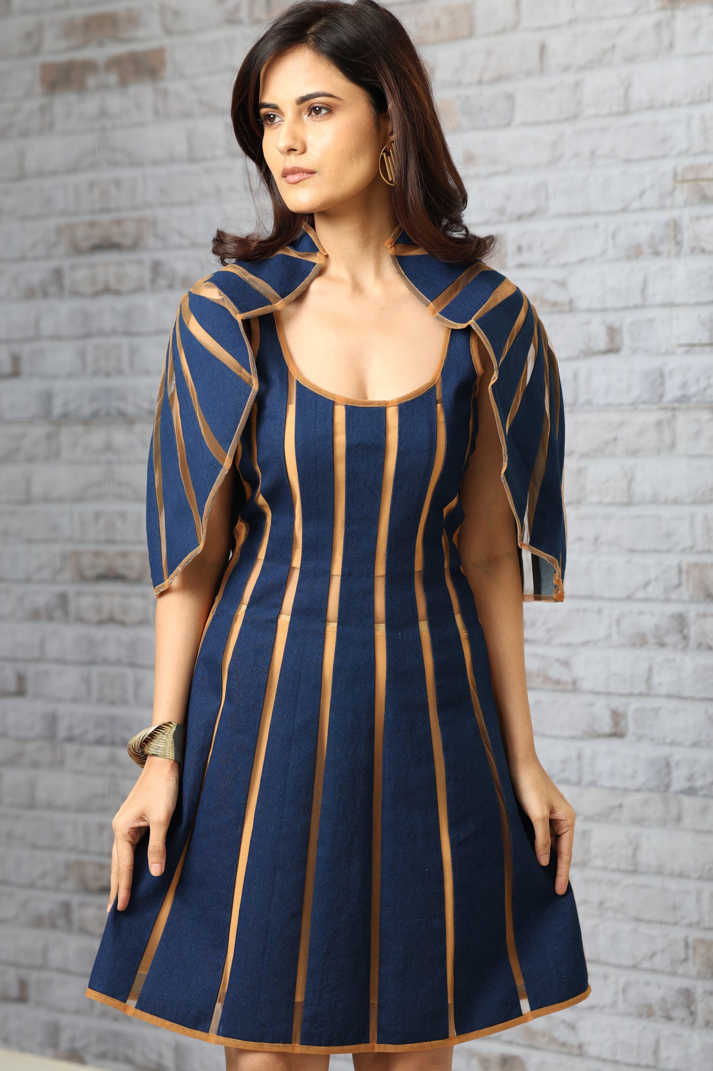 Denim Cape Dress