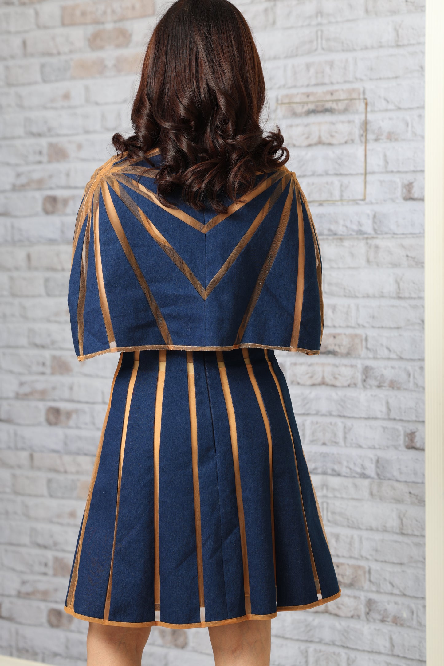 Denim Cape Dress