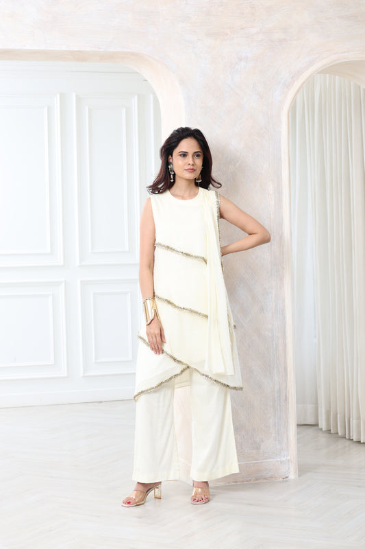Ivory Flow Mulmul Set