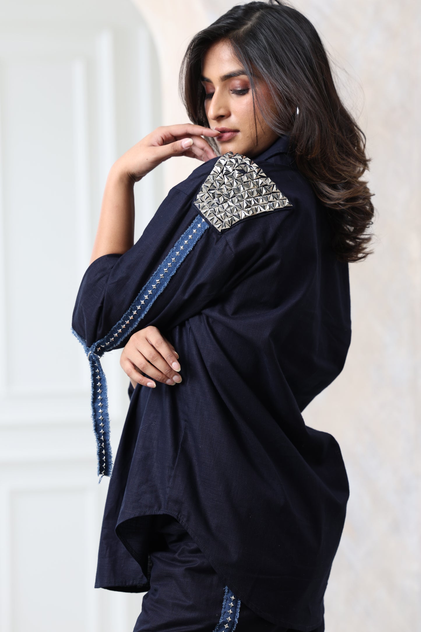 Navy Blue Linen coord set