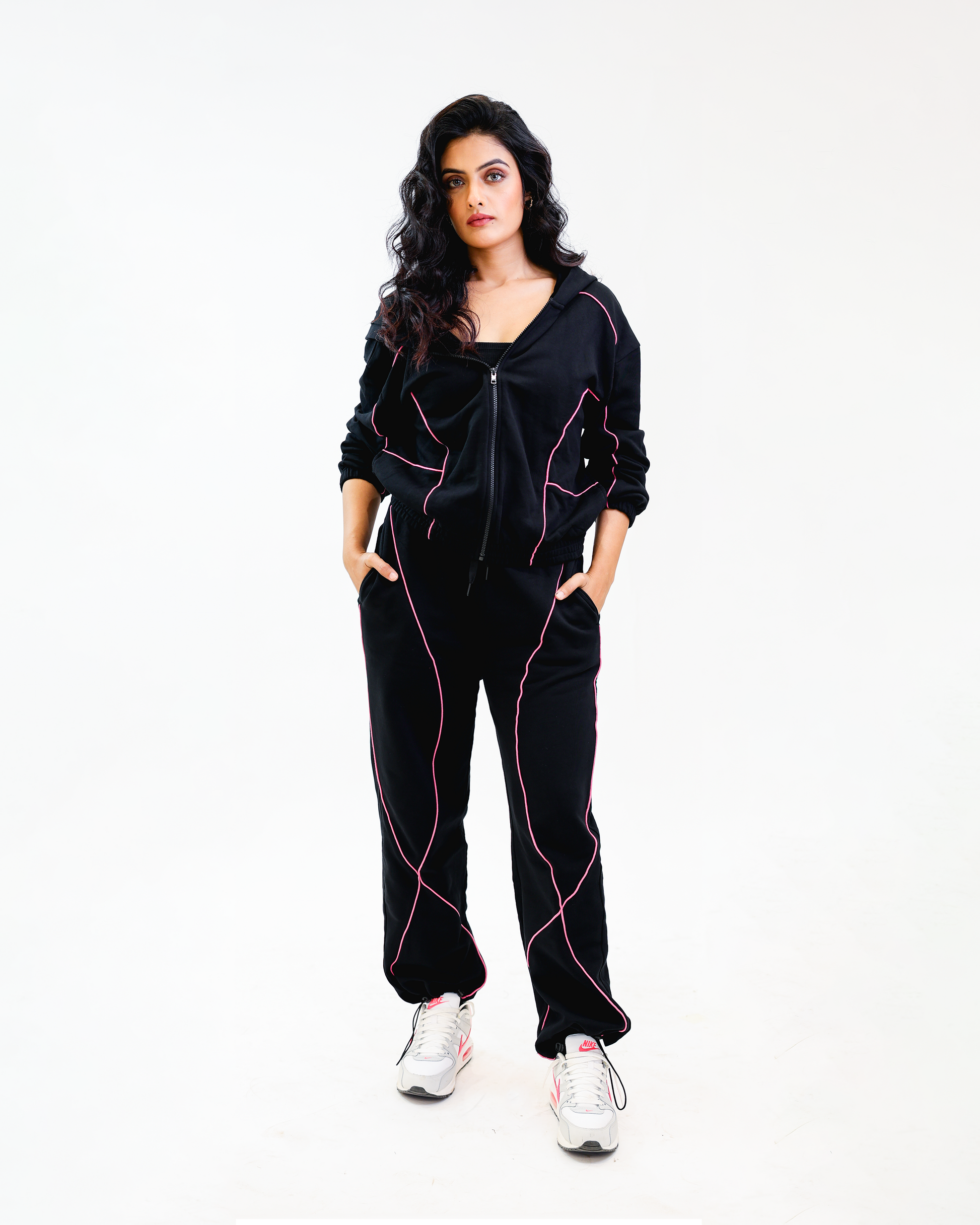 Pink Edge Jogger- Hoodie Coord set 3 by Noa- Made with Love