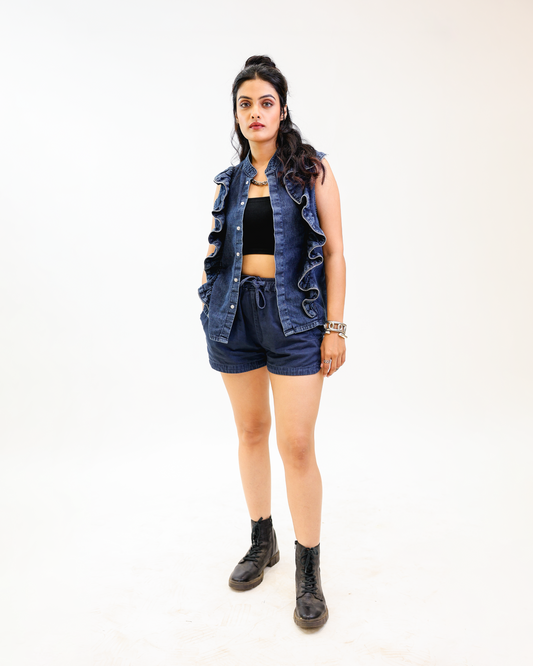 Zip twist ruffle coord set by Noa- Made with love
